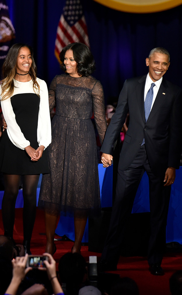 Barack Obama, Michelle Obama,  Malia Obama