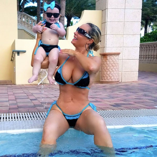 Coco and Baby Chanel Show Off Their Matching Bikinis by the Pool