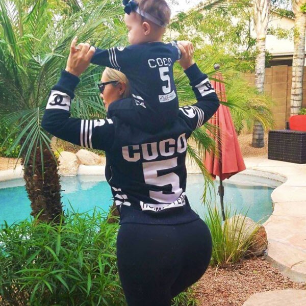 Coco and Baby Chanel Show Off Their Matching Bikinis by the Pool E! News