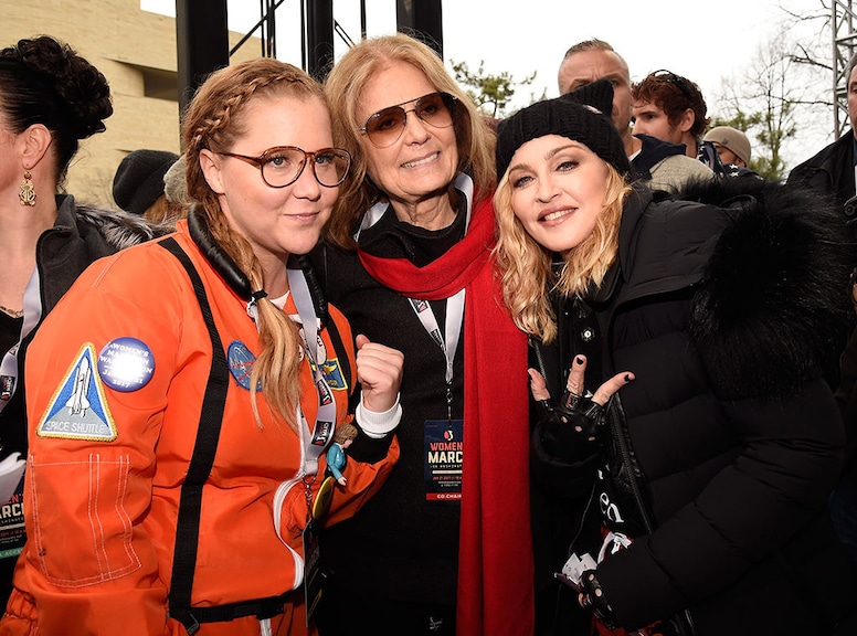 Womens March, Amy Schumer, Madonna, Gloria Steinem