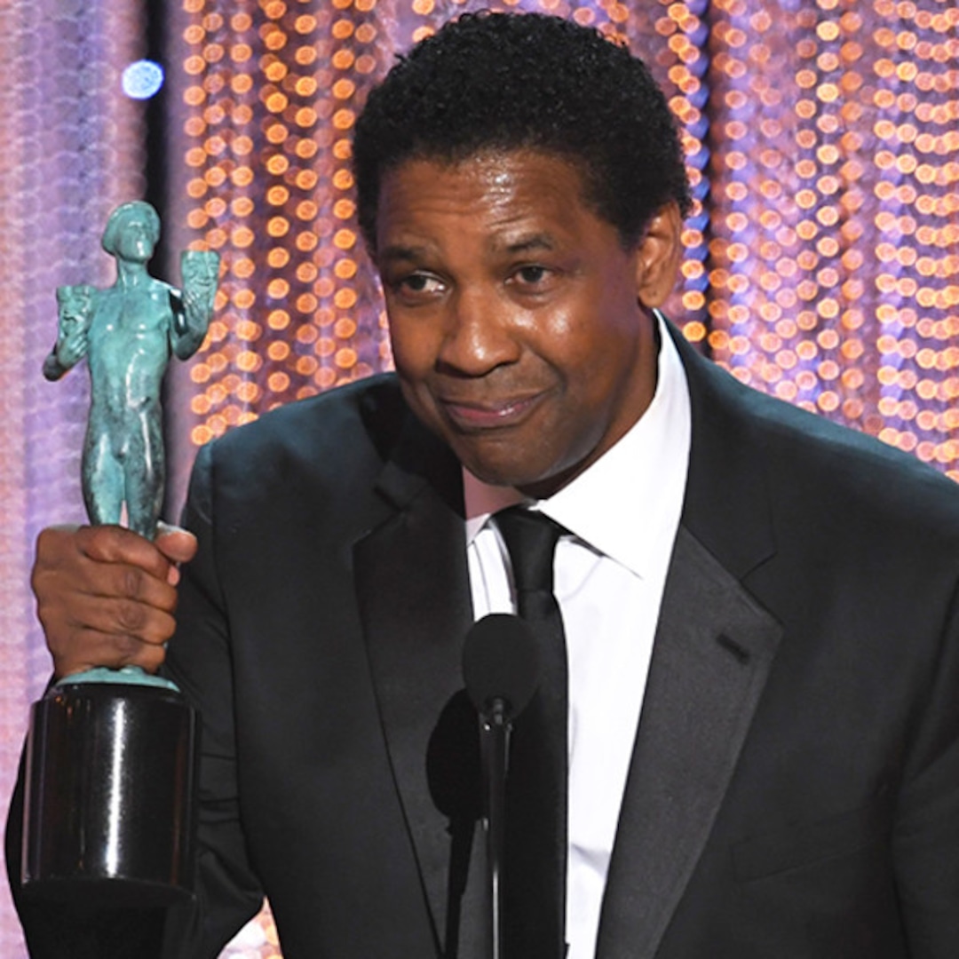 Denzel Washington Wins First Ever Sag Award For Best Actor In A Film E Online Denzel Wins Sag Awards 2022