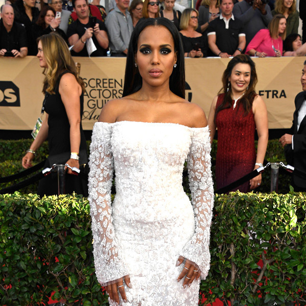 Kerry Washington Explains Her Sag Awards Safety Pin E Online 8686