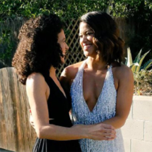 Gina Rodriguez Shares a Moment With Her Sister Before Golden Globes