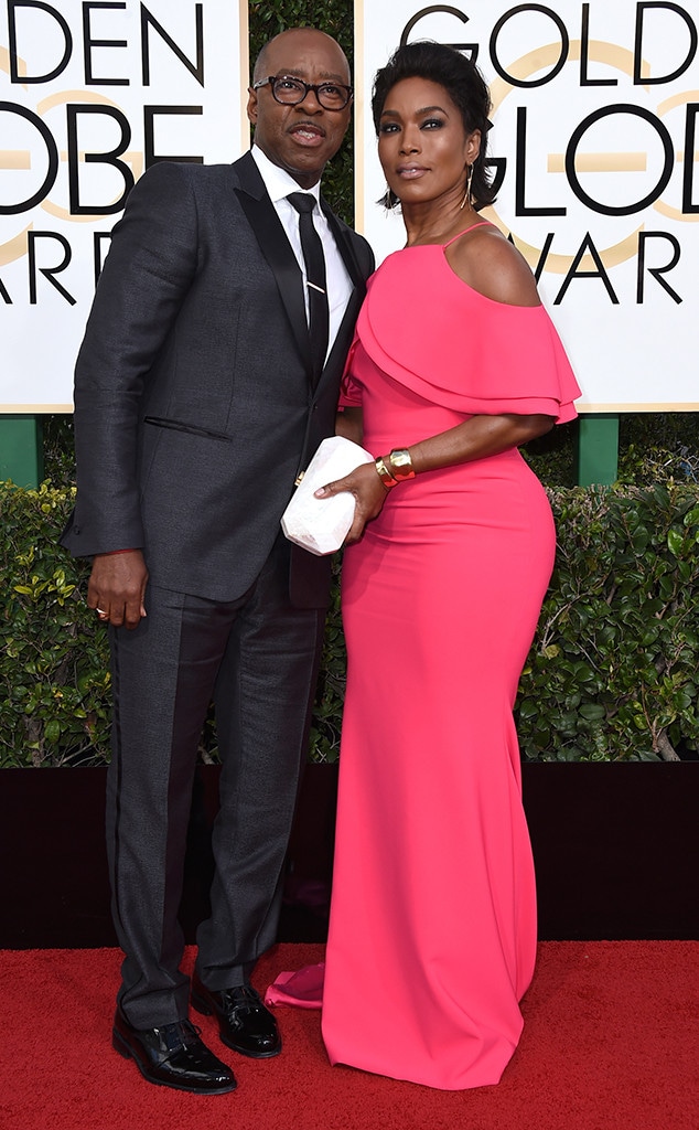 Courtney B. Vance, Angela Bassett, 2017 Golden Globes, Couples