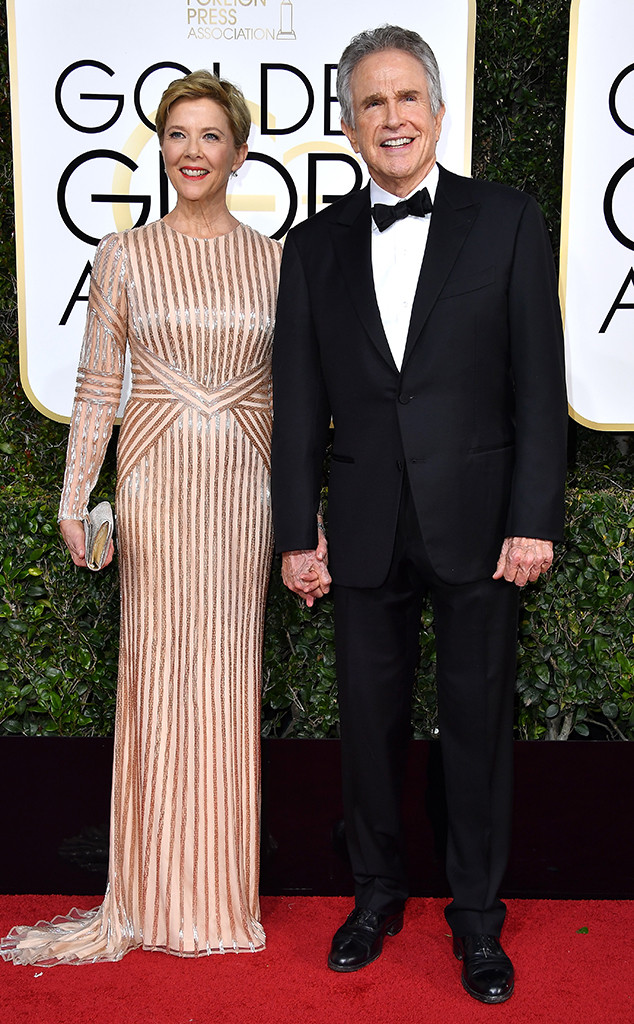 Annette Bening & Warren Beatty from 2017 Golden Globes: Red Carpet ...