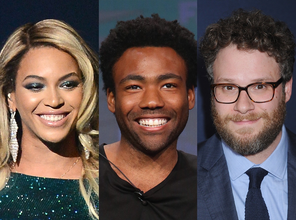 Donald Glover, Beyonce, Seth Rogen