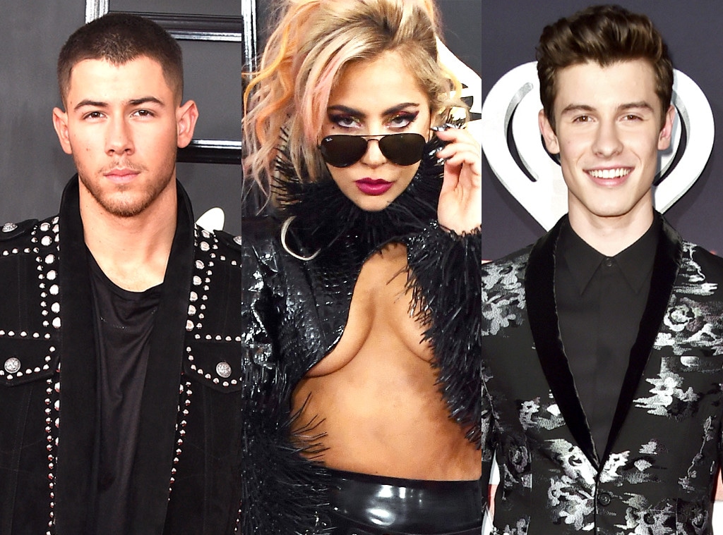 Nick Jonas, Lady Gaga, Shawn Mendes