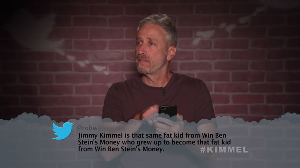 Jon Stewart from Celebrity Mean Tweets From Jimmy Kimmel ...