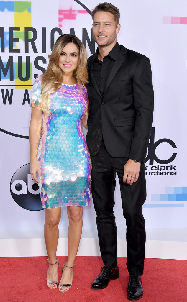 Justin Hartley and fiance Chrishell Stause on red carpet at Kentucky Derby  2017