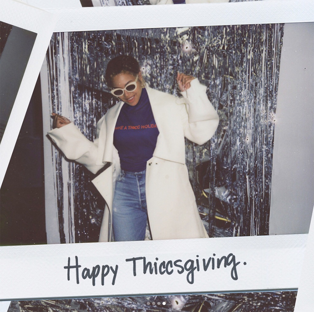 Beyoncé Wishes Fans a Happy THICCsgiving on Thanksgiving E! News