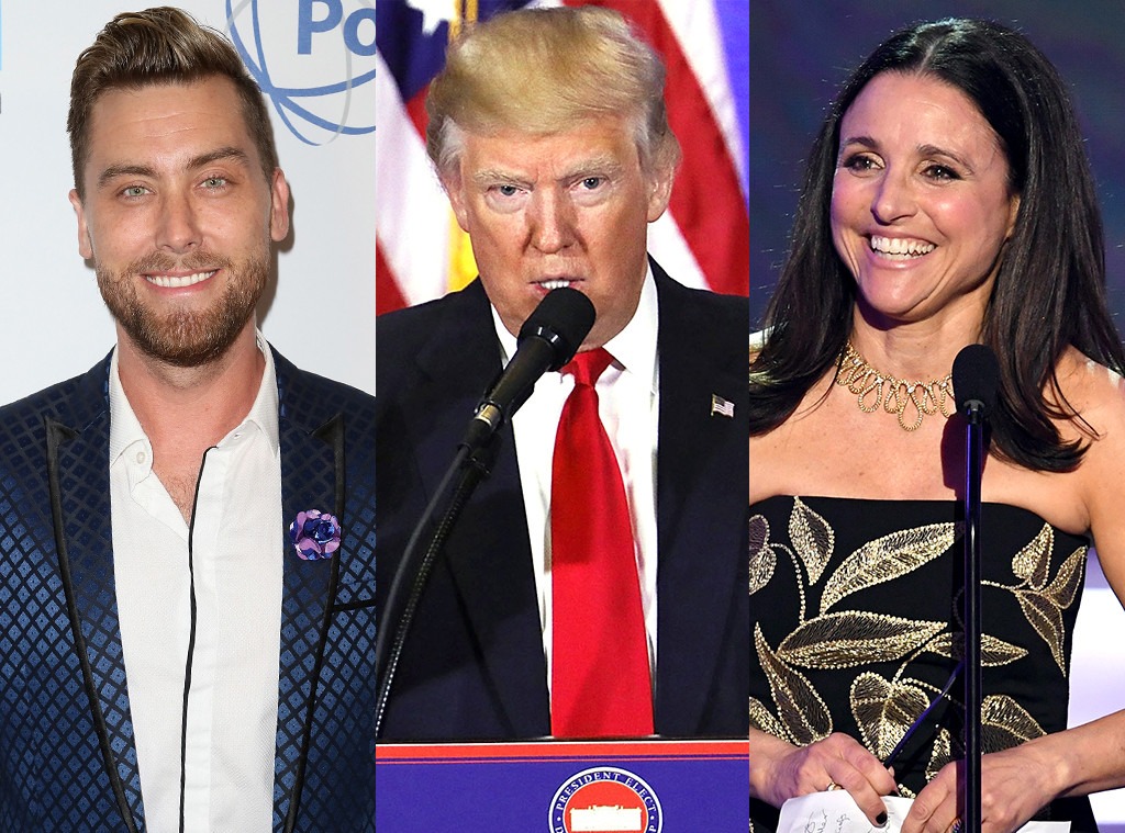 Lance Bass, Donald Trump, Julia Louis-Dreyfus