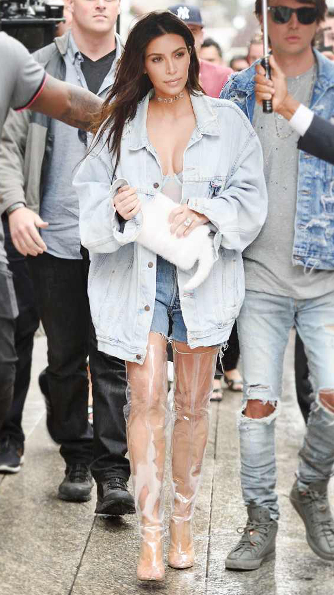 Of Course, Kim Kardashian Can Make Rain Boots Look Sexy