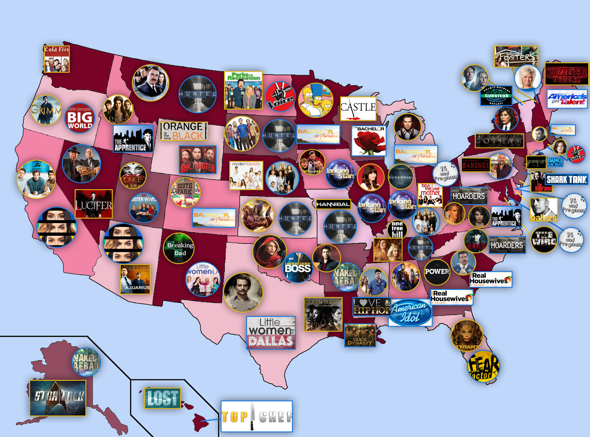Find Out the Most Popular TV Show and Reality Show in Each State E