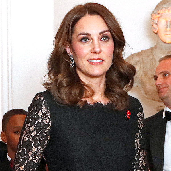 Kate Middleton Recycles Dazzling Lace Maternity Gown for Charity Gala ...