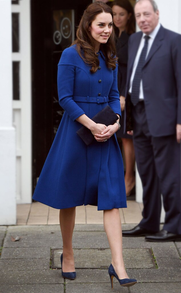 Kate: Blue Coat Dress from Kate Middleton vs. Melania Trump: The Coat ...