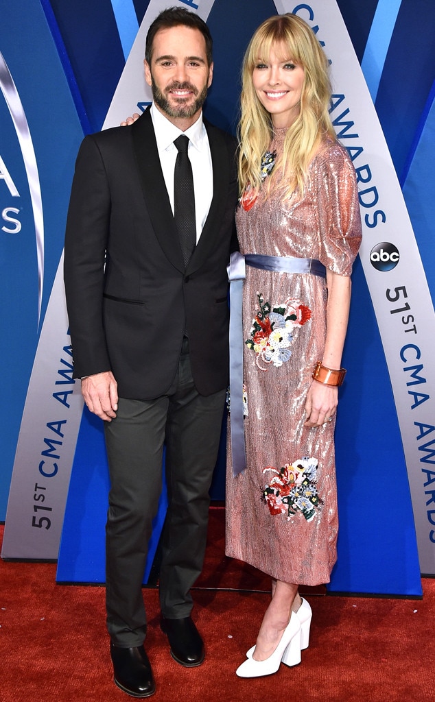 Jimmie Johnson And Chandra Janway Johnson From 2017 Cma Awards Red