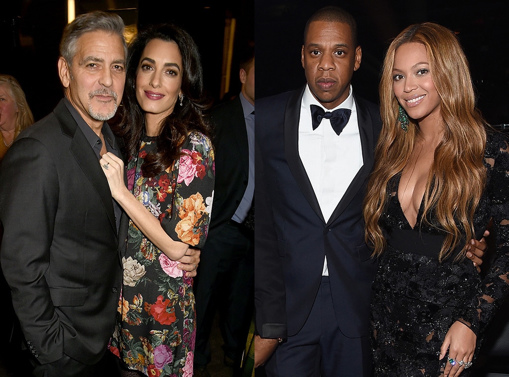George Clooney, Amal Clooney, Jay Z, Beyonce