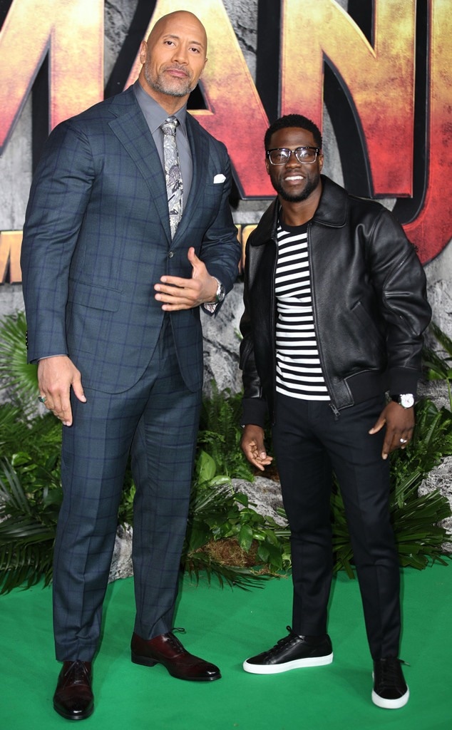 Dwayne Johnson, Kevin Hart, Jumanji: Welcome to the Jungle, premiere