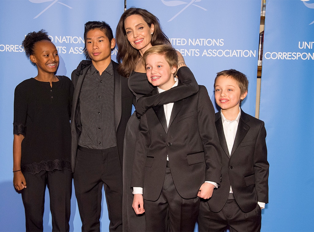 Angelina Jolie, Pax, Knox, Shiloh, Zahara