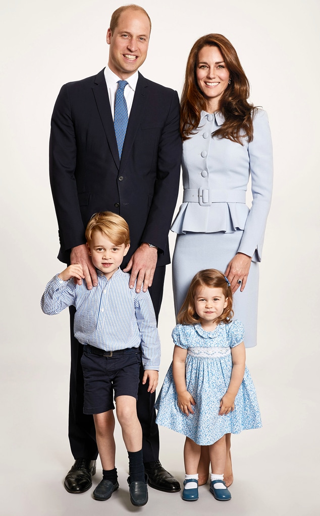 Prince William, Kate Middleton, Prince George, Princess Charlotte, Royal Christmas Card 2017, png