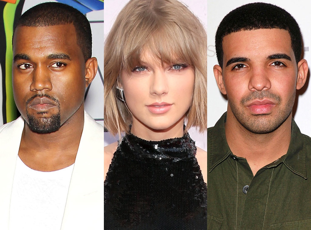 Kanye West, Taylor Swift, Drake