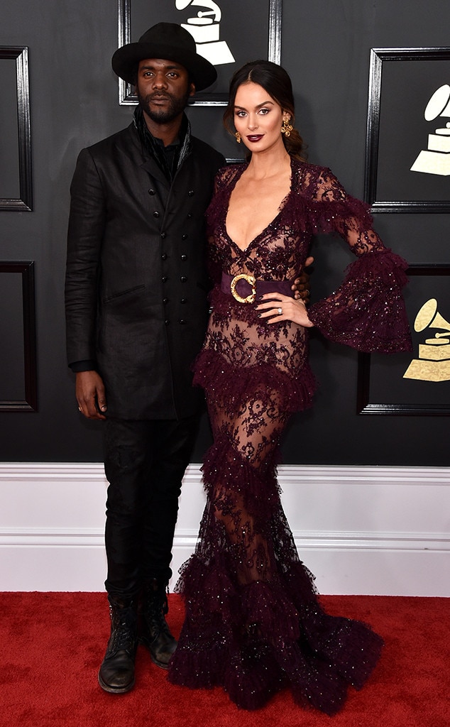 Gary Clark Jr. & Nicole Trunfio from Couples at the 2017 Grammys | E! News