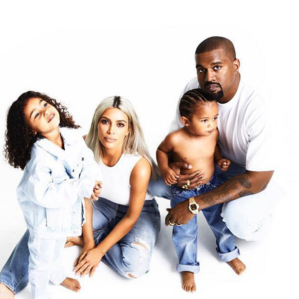 Kardashian Christmas Card Day 21, Kim Kardashian, Kanye West, North West, Saint West