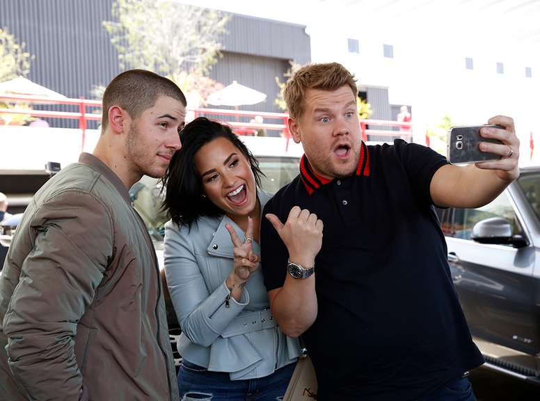 Nick Jonas, Demi Lovato, James Corden, Carpool Karaoke