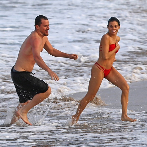 Channing Tatum Jenna Dewan Tatum Enjoy PDA Filled Beach Day