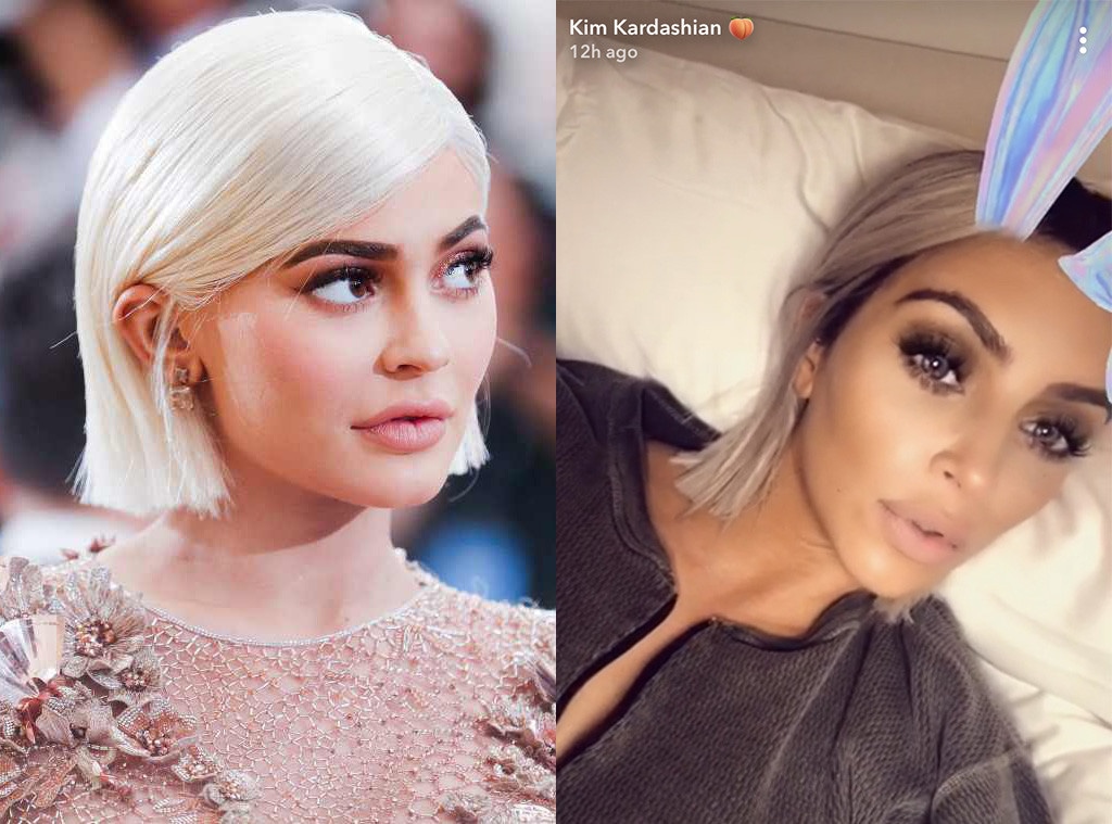 Kim Kardashian Cuts Blond Hair Even Shorter Channeling Kylie E Online