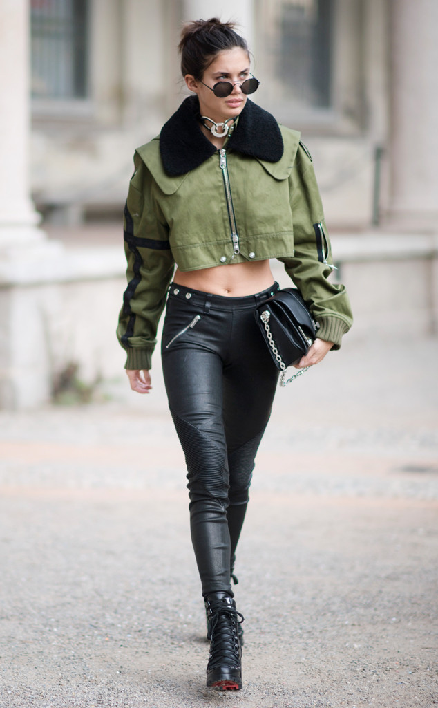Sara Sampaio Leather Pants - Leather Celebrities