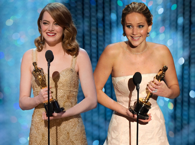 Emma Stone, Jennifer Lawrence, Oscar Win