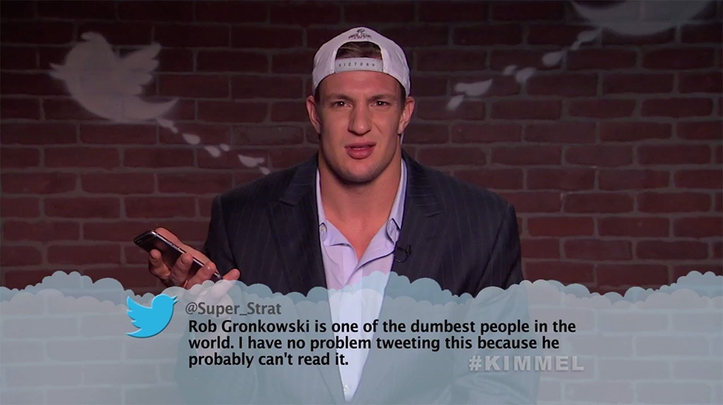 Rob Gronkowski from Celebrity Mean Tweets From Jimmy Kimmel Live! | E! News