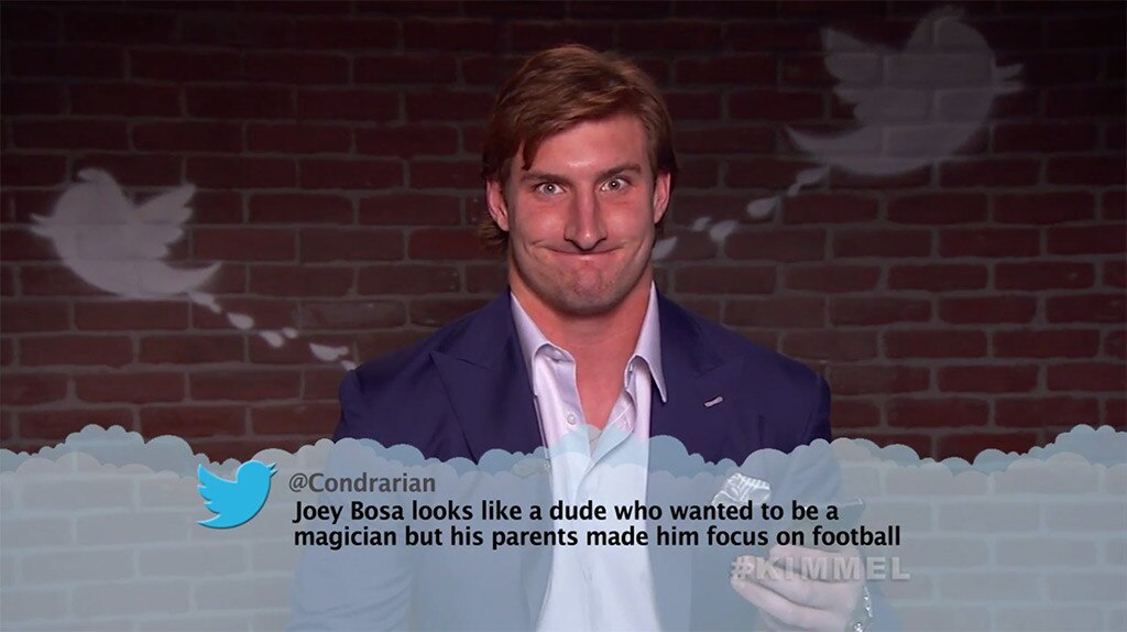 Joey Bosa from Celebrity Mean Tweets From Jimmy Kimmel 