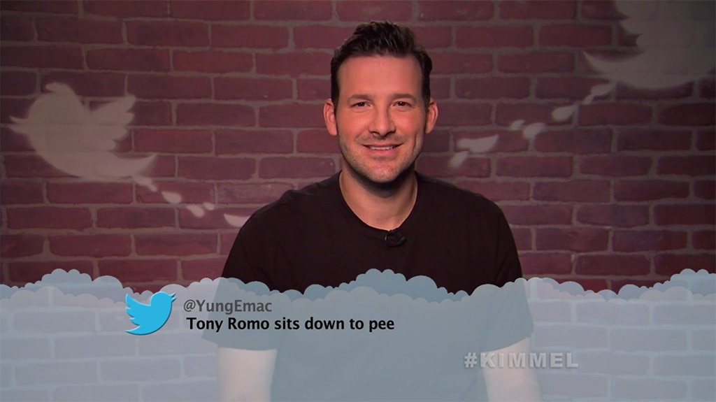 Tony Romo from Celebrity Mean Tweets From Jimmy Kimmel Live! E! News