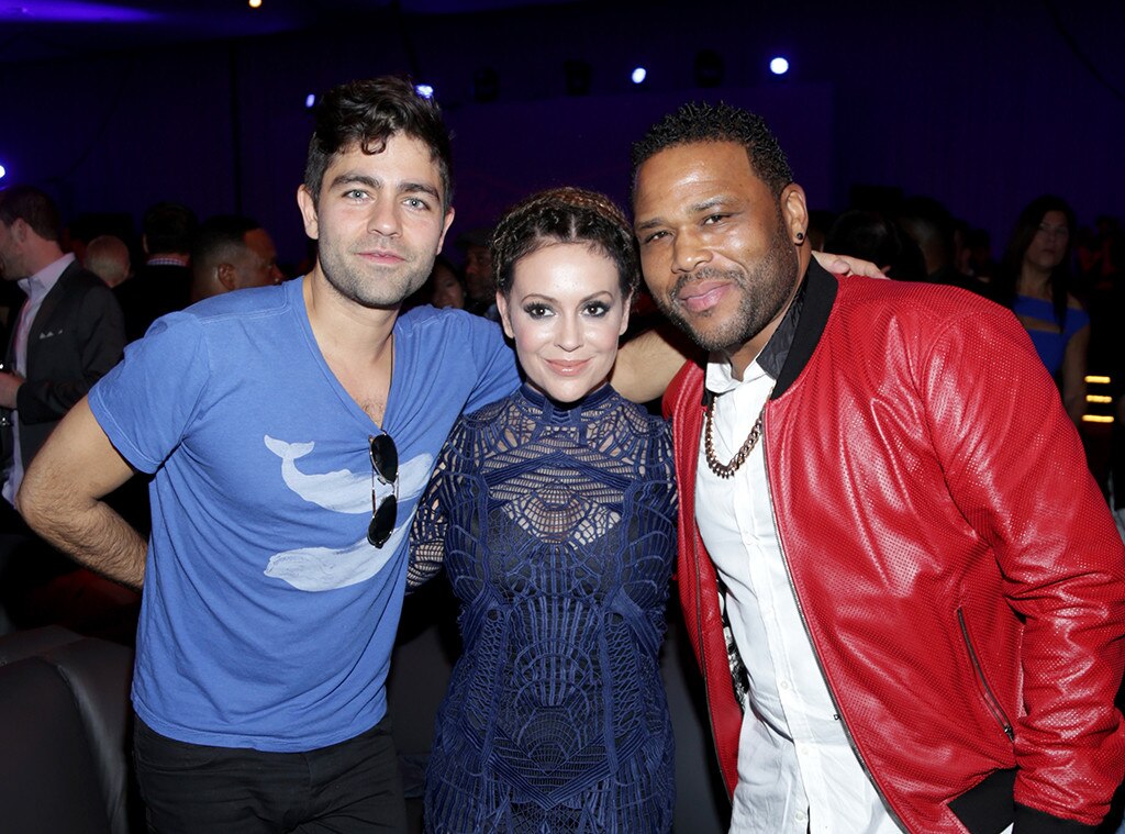 Adrian Grenier, Alyssa Milano & Anthony Anderson from Celebs at Super