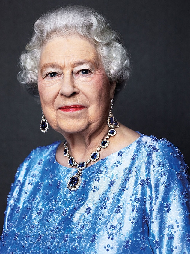 Queen Elizabeth II Glistens in Sapphires for Jubilee Portrait Queen Elizabeth II Glistens in Sapphires for Jubilee Portrait