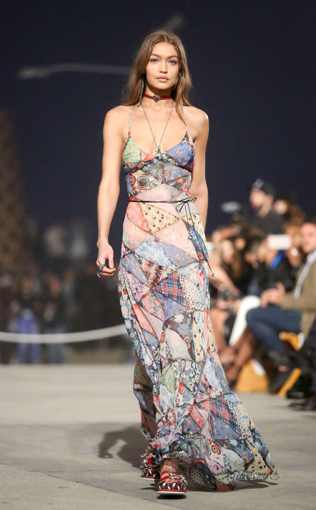 Gigi Hadid Shared the Runway With A Model LEGEND at the Bottega Veneta Show