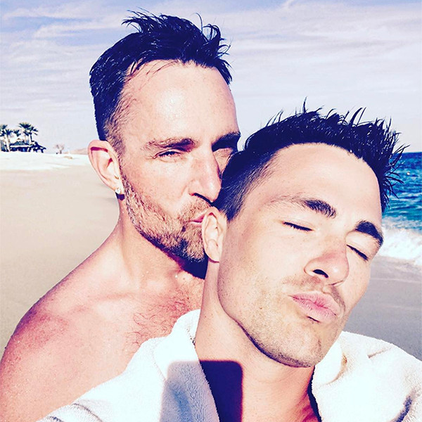 Colton Haynes Throws Jeff Leatham In A Pool After Engagement Party E Online Uk