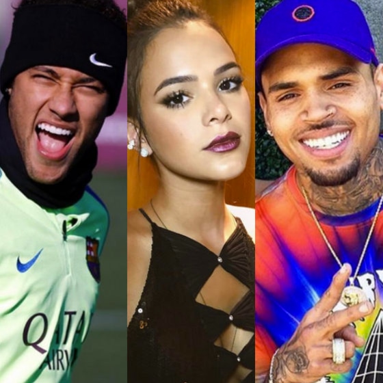 Neymar, Bruna Marquezine, Chris Brown