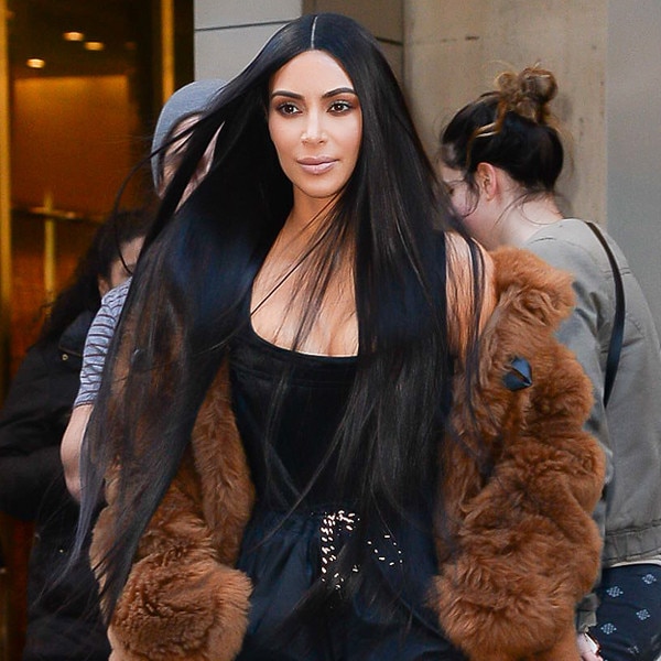 kim kardashian very long hair