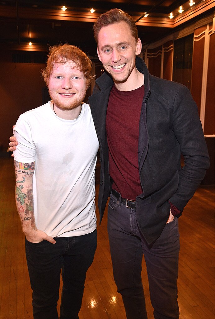 Tom Hiddleston & Ed Sheeran from The Big Picture: Today's Hot Photos