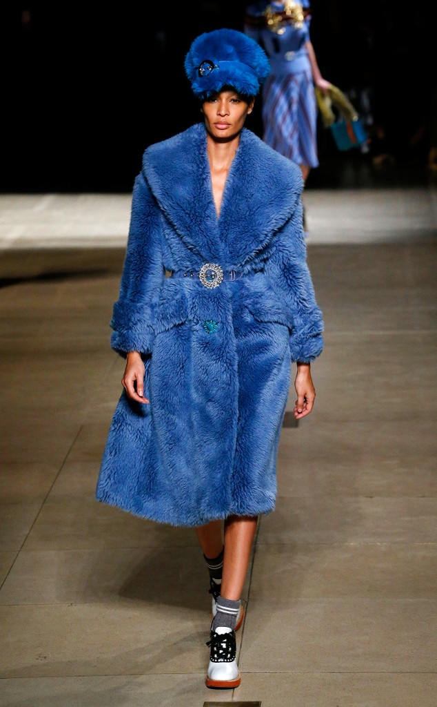 Miu miu blue outlet coat