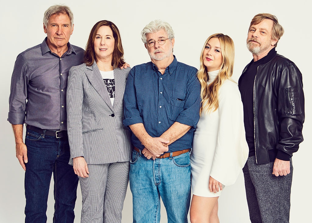 Harrison Ford, Kathleen Kennedy, George Lucas, Billie Lourd, Mark Hamill, Star Wars Celebration