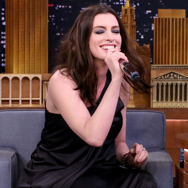 Anne Hathaway Puts Her Vocal Talents on Display While Singing Google ...