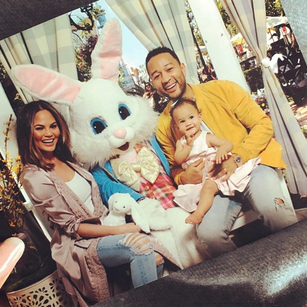 John Legend, Chrissy Teigen, Luna, Easter 2017