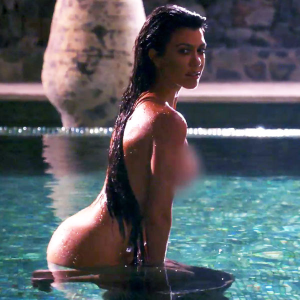 Naked Swimming Tits - Take It Off! Kourtney Strips Down for Naked Photo Shoot in ...
