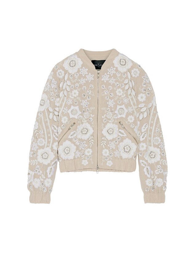 embellished bomber jacket womens