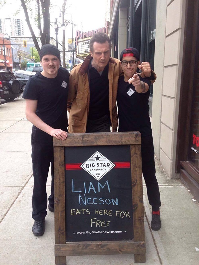 Liam Neeson, Sandwich Shop