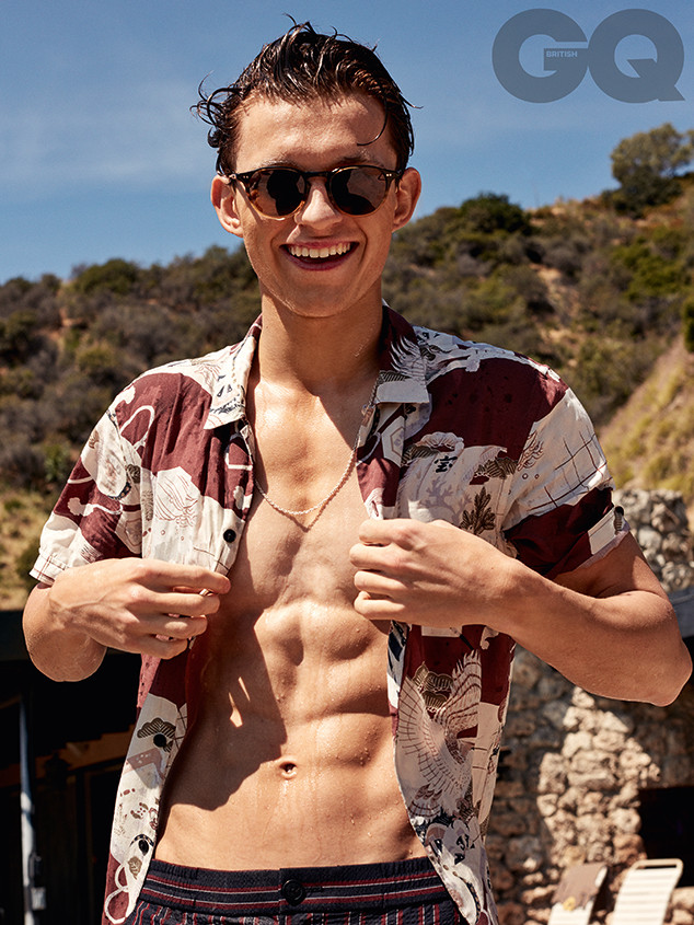 Tom Holland Flashes His Six Pack Abs In British Gq E Online